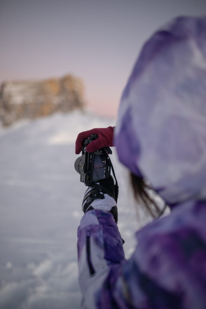 Workshop-inverno-nelle-Dolomiti-corso-di-fotografia-paesaggistica-backstage